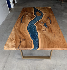 Epoxy burl table